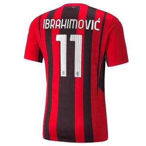 AC Milan Ibrahimović 11 Hjemme Trøje 2021-2022 - Kortærmet