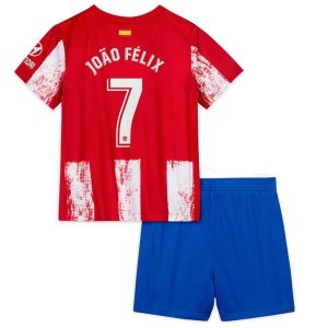 Atlético Madrid João Félix 7 Børn HjemmebaneSæts 2021-2022 - Fodboldtrøjer