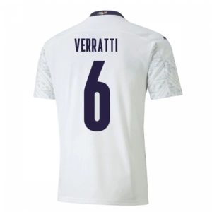 Italien Verratti 6 Ude Trøjer 2021 - Fodboldtrøjer(S/S)