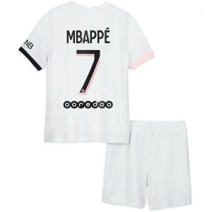 Paris Saint Germain PSG Mbappé 7 Børn UdebaneSæts 2021-2022 - Kortærmet